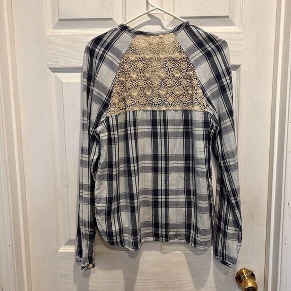 Ralph Lauren Denim & Supply Shirt Size Large Lace Plaid Button Up Rockabilly - Picture 6 of 6